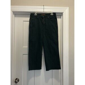 Judy Blue Wide Leg Crop Jeans Women’s  13/31 Dark Green Garment Dyed Stretchy